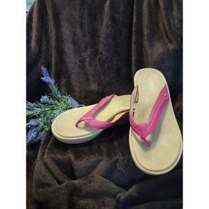 Vionic Grenada leather Cute Pink Thong Sandals 9